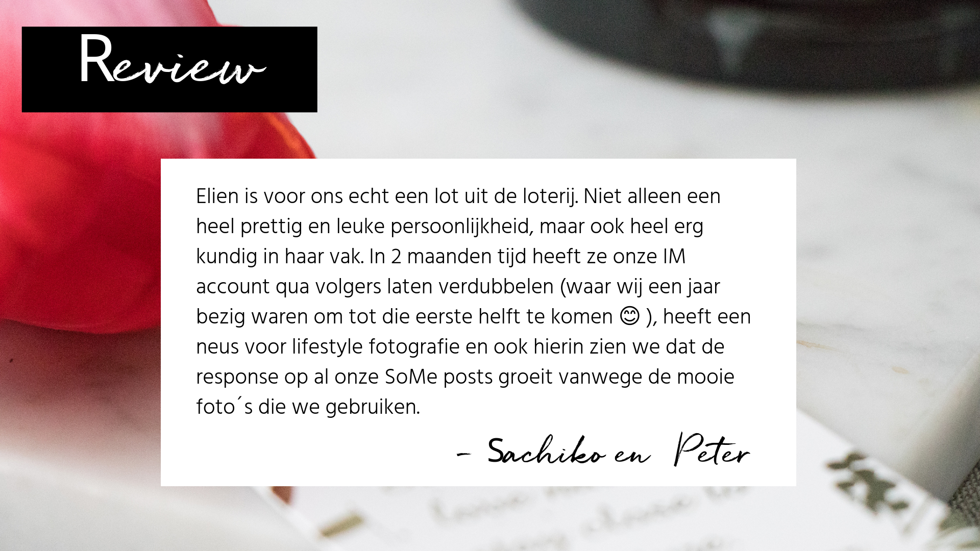 Review tevreden klant online marketing