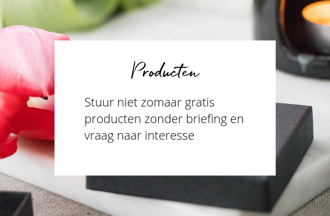 Gratis producten influencer marketing