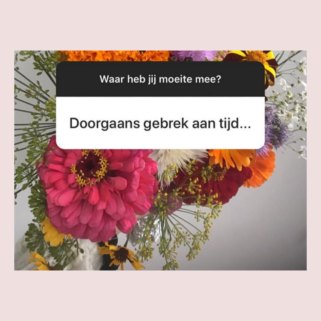 Een gebrek aan tijd voor social media