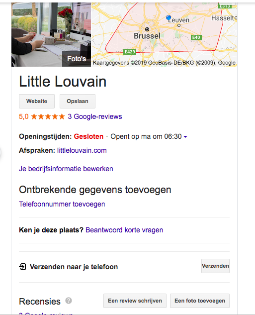 Google my Business reviews aanmoedigen