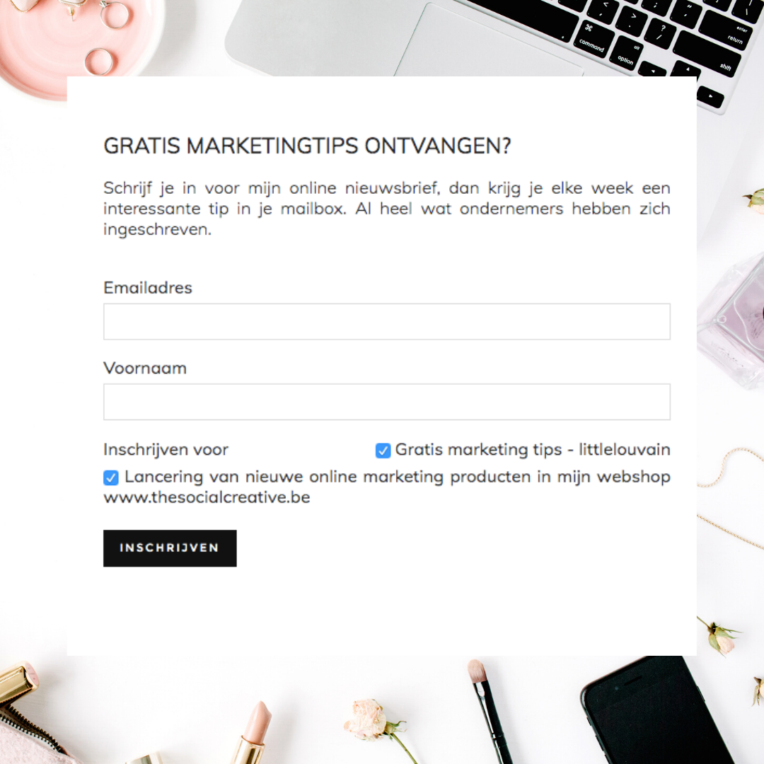 Gratis marketingtips ontvangen ondernemers en bedrijven